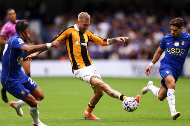 Chelsea v Hull City 12 September 2026, London - Premier League Football - Chelsea v Hull City - Ollie McBurnie of Hull City - Photo: Jacques Feeney Offside. London UK Copyright: xJacquesxFeeneyx xOffsidexOffside