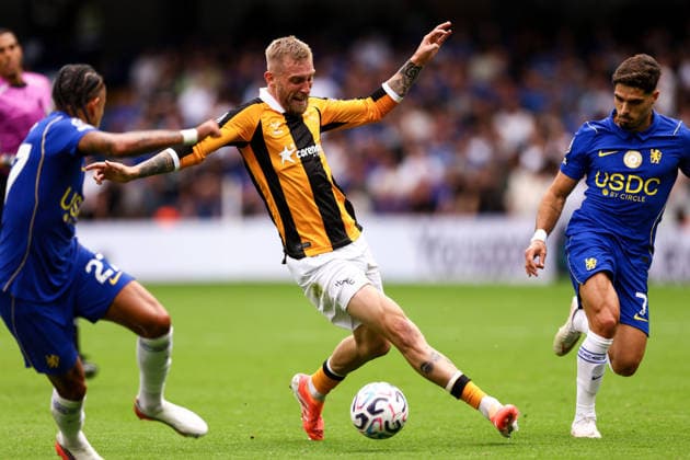Chelsea v Hull City 12 September 2026, London - Premier League Football - Chelsea v Hull City - Ollie McBurnie of Hull City - Photo: Jacques Feeney Offside. London UK Copyright: xJacquesxFeeneyx xOffsidexOffside