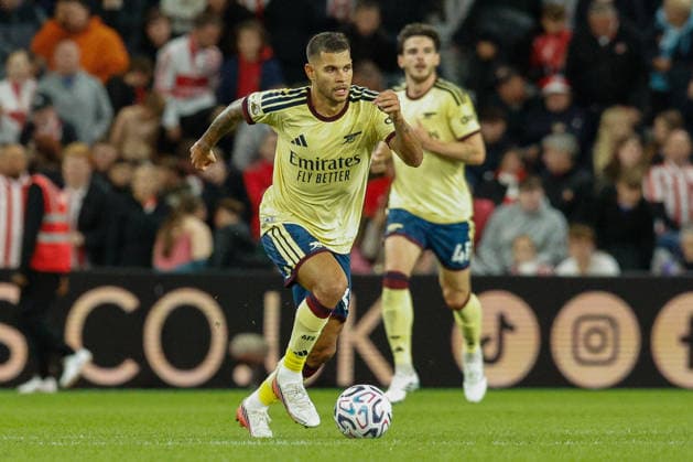 Sunderland v Arsenal, Premier League Bruno Guimaraes of Arsenal runs at goal during the Sunderland v Arsenal Premier League match at the Stadium of Light, Sunderland, England on 12 September 2026 Credit: Craig Cowan Every Second Media Editorial use only. All images are copyright Every Second Media Limited. No images may be reproduced without prior permission. All rights reserved. Premier League and Football League images are subject to licensing agreements with Football DataCo Limited. see https: www.football-dataco.com Copyright: xIMAGO EveryxSecondxMediax ESM-2157-0181 CraigxCowanx xEveryxSecondxMediax
