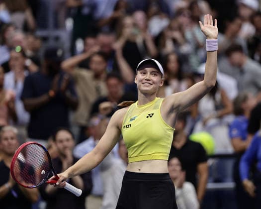 Elena Rybakina (KAZ) jubelt nach dem Sieg, Jubel, Freude, Emotion, Endspiel, Final, US Open Championships, Billie Jean King National Tennis Center, Flushing Meadows, New York, USA . Copyright: xJuergenxHasenkopfx