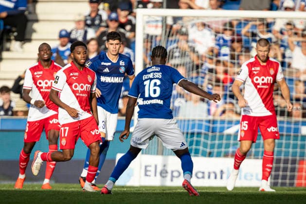 FOOTBALL: RC Strasbourg Alsace v AS Monaco Matchday 4 Ligue 1 McDonald s - 12 09 2026 Stanis Idumbo 17 (AS Monaco) StrasbourgFrance  Copyright: xx
