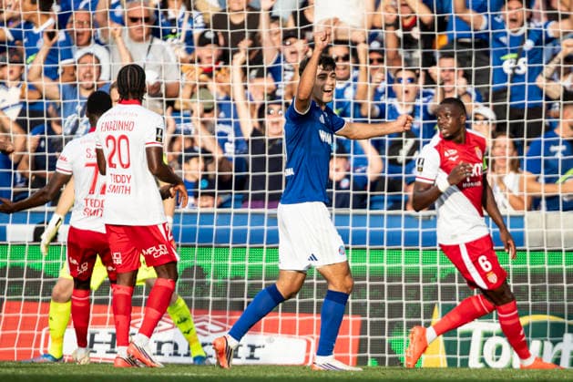 FOOTBALL: RC Strasbourg Alsace v AS Monaco Matchday 4 Ligue 1 McDonald s - 12 09 2026 Joie des joueurs de l equipe de Racing Strasbourg apres le but (PP) de Sadibou Sane StrasbourgFrance  Copyright: xx