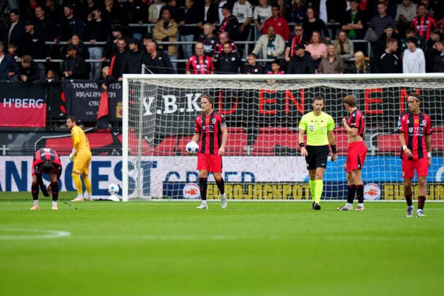 Eredivisie: Excelsior Rotterdam v FC Utrecht Rotterdam - Casper Widell of Excelsior Rotterdam looks dejected after conceding a goal (0-1) during the sixth competition round of the 2026 2027 Eredivisie season. The match is set between Excelsior Rotterdam and FC Utrecht at Stadion Woudestein on 13 September 2026 in Rotterdam, Netherlands. (Hero Images Nick Koole) Copyright: xNickxKoolex
