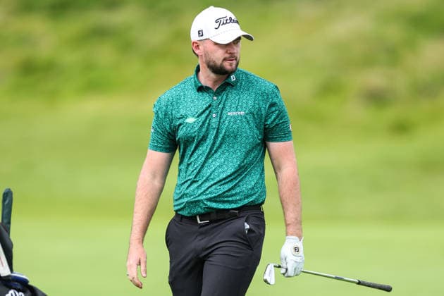 2026 Amgen Irish Open - Fourth Round, Trump International Golf Links, Doonbeg 13 9 2026 Liam Nolan walks on the first green Liam Nolan walks on the first green 13 9 2026  Copyright: xx DC1A3998