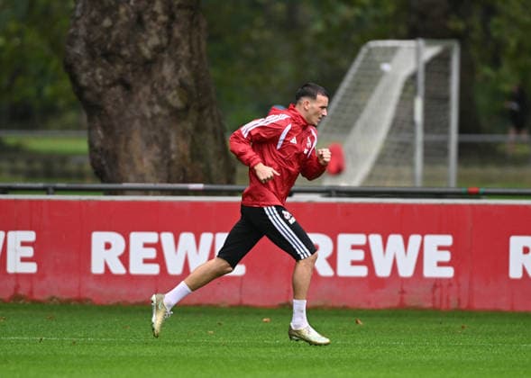 13.09.2026, xophax, Fussball 1.Bundesliga, 1.FC Koeln Training nach dem Werder Spiel. Said El Mala ( 1.FC Köln ) , Extralaufeinheit. (DFL DFB REGULATIONS PROHIBIT ANY USE OF PHOTOGRAPHS as IMAGE SEQUENCES and or QUASI-VIDEO) Koeln