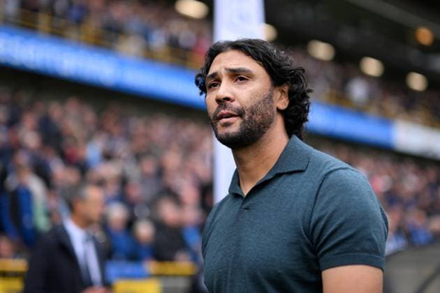 Antwerp s head coach Marvin Compper is pictured during a soccer match between Club Brugge and Royal Antwerp FC, Sunday 13 September 2026 in Brugge, on day 6 of the 2026-2027 Jupiler Pro League first division of the Belgian championship. MAARTENxSTRAETEMANS  x186195415x