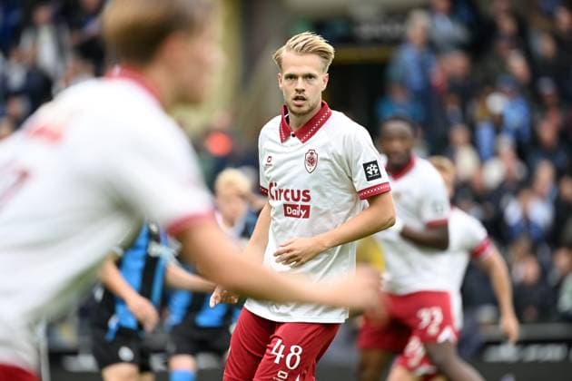 Antwerp s Arthur Vermeeren is pictured in action during a soccer match between Club Brugge and Royal Antwerp FC, Sunday 13 September 2026 in Brugge, on day 6 of the 2026-2027 Jupiler Pro League first division of the Belgian championship. MAARTENxSTRAETEMANS  x186195705x