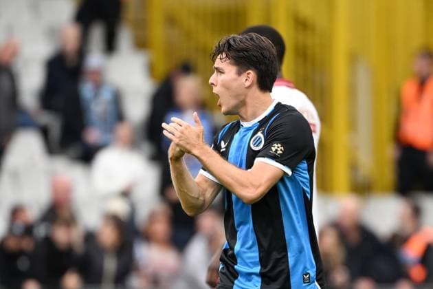 Club s Hugo Vetlesen is pictured during a soccer match between Club Brugge and Royal Antwerp FC, Sunday 13 September 2026 in Brugge, on day 6 of the 2026-2027 Jupiler Pro League first division of the Belgian championship. MAARTENxSTRAETEMANS  x186197133x