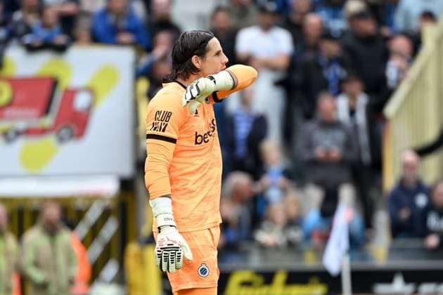 Club s goalkeeper Yann Sommer looks dejected during a soccer match between Club Brugge and Royal Antwerp FC, Sunday 13 September 2026 in Brugge, on day 6 of the 2026-2027 Jupiler Pro League first division of the Belgian championship. MAARTENxSTRAETEMANS  x186197513x