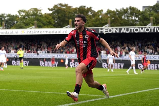 ROTTERDAM - Aymen Sliti of Excelsior Rotterdam celebrates 1-1 during the Dutch Eredivisie match between Excelsior and FC Utrecht at Woudestein Stadium on September 13, 2026, in Rotterdam, the Netherlands. TOBIAS KLEUVER ANP Eredivisie 2026 27 xVIxANPxSportx xxANPxIVx 568472995 originalFilename: 568472995.jpg