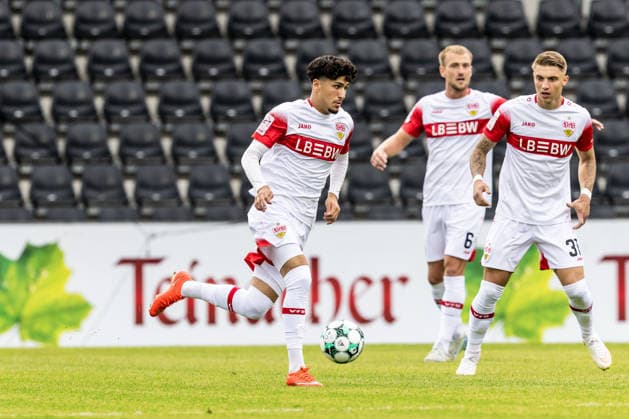 VfB Stuttgart II vs. SC Preussen Muenster, Fussball, 3. Liga, 5. Spieltag, WIRmachenDRUCK Arena Großaspach 13.09.26 Ertugrul Yigit (VfB Stuttgart II, 19) VfB Stuttgart II vs. SC Preussen Muenster, Fussball, 3. Liga, 5. Spieltag, WIRmachenDRUCK Arena Großaspach 13.09.26 Foto: Lucca Fundel Großaspach WIRmachenDRUCK Arena Baden-Württemberg Deutschland
