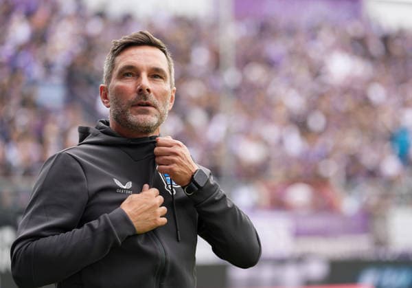Stefan Leitl (Hertha BSC, Cheftrainer) vor dem Spiel. GER, VfL Osnabrück vs Hertha BSC, 2. Bundesliga, 5. Spieltag, Saison 2026-27, Bremer Brücke, Osnabrück, 13.09.2026 DFL REGULATIONS PROHIBIT ANY USE OF PHOTOGRAPHS AS IMAGE SEQUENCES AND OR QUASI-VIDEO Foto: HMB Media Scott W. Coleman Copyright: HMBxMedia xScottxW.xColeman
