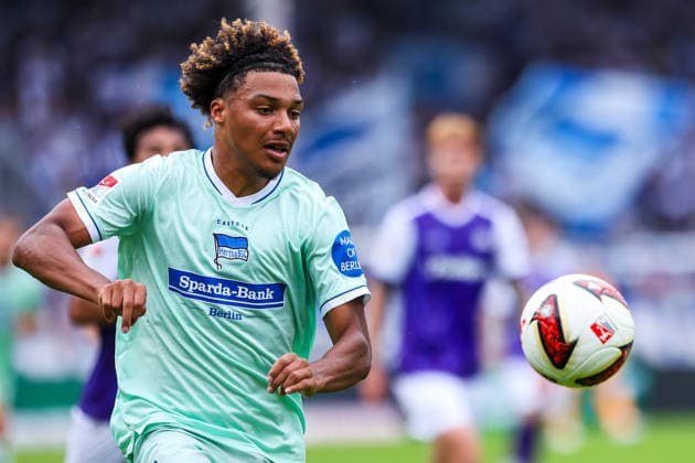 2026.09.13, xkwix, Fußball, 2.Liga, VfL Osnabrück - Hertha BSC, Stadion an der Bremer Brücke, 5.Spieltag, Saison 2026 2027: Oluwaseun Adewumi (Hertha BSC 19) DFB regulations prohibit any use of photographs as image sequences and or quasi-video. Photo: xKamilxWilkowskixPressefotoKochx Niedersachsen Deutschland