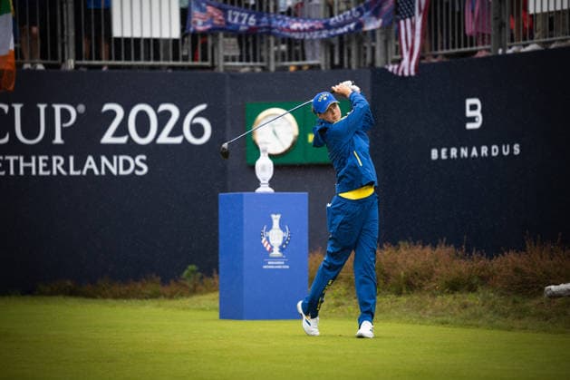 RECORD DATE NOT STATED 13th September 2026; Bernardus Golf, Cromvoirt, Netherlands; Solheim Cup Womens Golf, Final Day; Singles; Esther Henseleit (GER) of Team Europe plays from the 1st tee box AnthonyxBenoit