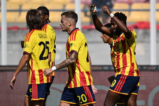 Ci Lecce 13 09 2026 - campionato di calcio serie A Lecce-Monza foto Carmelo Imbesi Image nella foto: esultanza gol Lassana Coulibaly 