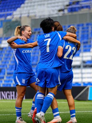 BIRMINGHAM, ENGLAND - September 13: Goal. Oceane Hurtre of Birmingham City celebrates scoring during the Barclays Womens Super League football match between Birmingham City and Brighton & Hove Albion at St Andrews @ Knighthead Park on September 13 in Birmingham, England. (Photo by Natalie Mincher Sports Press Photo SPP) Copyright: xNataliexMincher SPPx Sportspressphoto_SPR229627