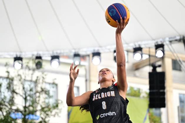 Belgium s Sarah Dossou pictured during a 3x3 basketball game between Spain and Belgium, a quarter-finals game the women s FIBA 3x3 Europe Cup, on Sunday 13 September 2026 in Antwerp. DIRKxWAEM  x186202851x