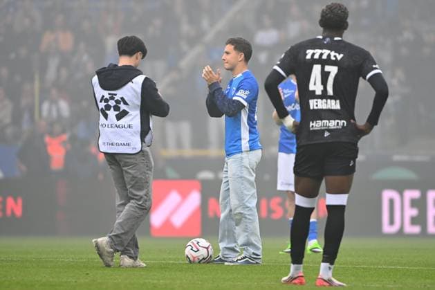 KRC Genk v KAA Gent - Jupiler Pro League GENK, BELGIUM - SEPTEMBER 13 : Konstantinos Karetsas before the Jupiler Pro League match between KRC Genk and KAA Gent on September 13, 2026 in Genk, Belgium, 13 09 2026 Genk Belgium  Copyright: xVincentxKalutx