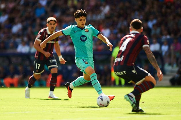 Xavi Espart FC Barcelona, Barca during the LaLiga EA Sports match between Levante UD and FC Barcelona at Estadi Ciutat de Valencia on September 13, 2026 in Valencia, Spain. -