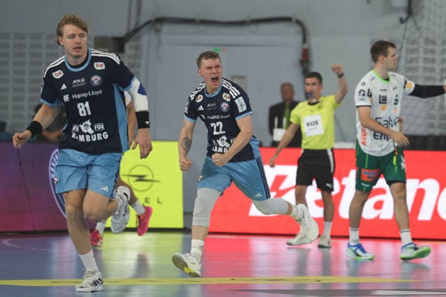 Handball I Herren I Saison 2026 2027 I Bundesliga I 4. Spieltag I Handball Club Hamburg - FRISCH AUF! Göppingen I 13.09.2026 Noah Beyer (22, Handball Club Hamburg) jubelt Copyright: xLobeca RalfxHomburgx