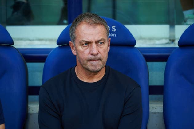 head coach Hansi Flick FC Barcelona, Barca during the LaLiga EA Sports match between Levante UD and FC Barcelona at Estadi Ciutat de Valencia on September 13, 2026 in Valencia, Spain. -
