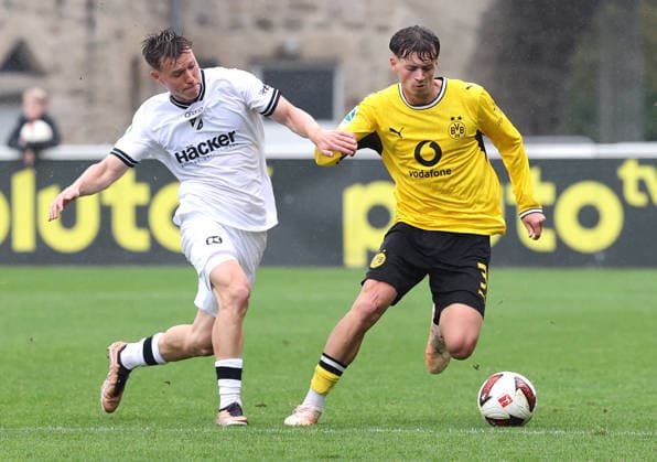 Sonntag 13.09.2026, Saison 2026 27, Regionalliga West, 8. Spieltag im Stadion Rote Erde Dortmund, BVB Borussia Dortmund II - SV Rödinghausen, Finn Fuchs (BVB II)