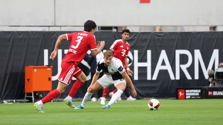13.09.2026, xrekx, Fussball 1.Bundesliga, SV Elversberg - FC Bayern München v.l. Lukas Petkov (SV 07 Elversberg) (DFL DFB REGULATIONS PROHIBIT ANY USE OF PHOTOGRAPHS as IMAGE SEQUENCES and or QUASI-VIDEO) Elversberg
