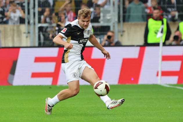 13.09.2026, Fussball, Herren, 1. Bundesliga, Saison 2026 2027, SV 07 Elversberg - FC Bayern München, Lasse Günther (SV 07 Elversberg) Elversberg Ursapharm-Arena an der Kaiserlinde Saarland Deutschland (DEU) Copyright: xFabianxKleerx