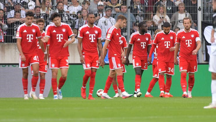 13.09.2026, xblx, Fussball 1.Bundesliga, SV Elversberg - FC Bayern München v.l. Lennart Karl (FC Bayern Muenchen), Goal scored, Tor zum 0:1, celebrate the goal, Torjubel , Jubel, jubeln, jubelt, (DFL DFB REGULATIONS PROHIBIT ANY USE OF PHOTOGRAPHS as IMAGE SEQUENCES and or QUASI-VIDEO) Elversberg