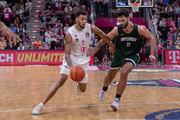 Testspiel: Telekom Baskets Bonn vs. JSF Nanterre 92, 13.09.2026 Alijah Comithier (Telekom Baskets Bonn 2) gegen Lucas Dussoulier (JSF Nanterre 92 22) -- Testspiel: Telekom Baskets Bonn vs. JSF Nanterre 92, 13.09.2026, Telekom Dome Bonn Copyright: xBEAUTIFULxSPORTS Derixx