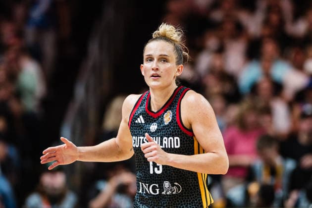 FIBA Women™s Basketball World Cup 2026: Spanien vs. Deutschland, 13.09.2026 Leonie Fiebich (Deutschland, 13); Basketball, FIBA Women™s Basketball World Cup 2026, Final Phase, Spiel um Platz 3: Spanien vs. Deutschland am 13.09.2026 in der Uber Arena, Berlin Copyright: xBEAUTIFULxSPORTS Tonhäuserx