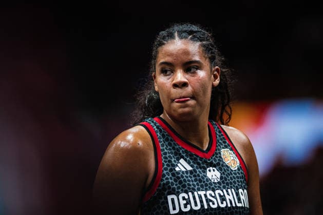 FIBA Women™s Basketball World Cup 2026: Spanien vs. Deutschland, 13.09.2026 Nyara Sabally (Deutschland, 8); Basketball, FIBA Women™s Basketball World Cup 2026, Final Phase, Spiel um Platz 3: Spanien vs. Deutschland am 13.09.2026 in der Uber Arena, Berlin Copyright: xBEAUTIFULxSPORTS Tonhäuserx