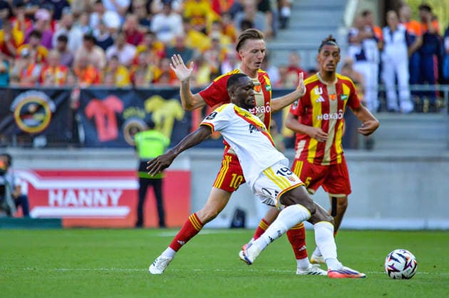FOOTBALL : Le Mans FC vs RC Lens - Ligue 1 - JournÃ e 4- 13 09 2026 Jean Vercruysse (Le Mans FC) Abdallah Sima (RC Lens) Le MansFrance  Copyright: xBaptistexAutissierx