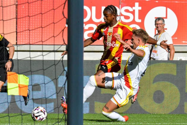 FOOTBALL : Le Mans FC vs RC Lens - Ligue 1 - JournÃ e 4- 13 09 2026 Michal Skoras (RC Lens) Rayan Bamba (Le Mans FC) Le MansFrance  Copyright: xBaptistexAutissierx