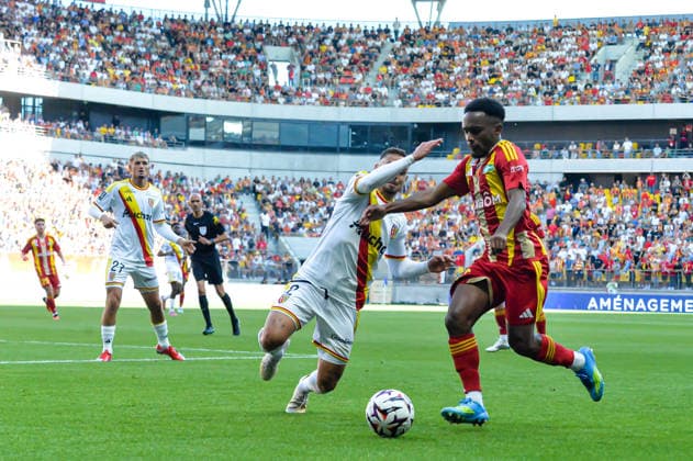 FOOTBALL : Le Mans FC vs RC Lens - Ligue 1 - JournÃ e 4- 13 09 2026 Lucas Calodat (Le Mans FC) Ruben Aguilar (RC Lens) Le MansFrance  Copyright: xBaptistexAutissierx
