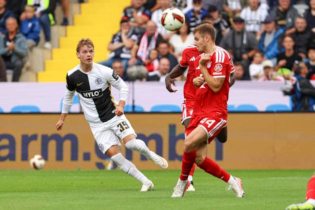 Cole Campbell (SV 07 Elversberg) in Aktion, am Ball, Einzelaktion waehrend des Spiels der 1. Bundesliga zwischen SV Elversberg und FC Bayern Muenchen, Ursapharm-Arena am 13. September 2026 in Spiesen-Elversberg, Deutschland. (Foto von Oliver Kaelke DeFodi Images) +++ Cole Campbell (SV 07 Elversberg) controls the ball during the Bundesliga match between SV Elversberg and FC Bayern Muenchen at Ursapharm-Arena on September 13, 2026 in Spiesen-Elversberg, Germany. (Photo by Oliver Kaelke DeFodi Images) DFB DFL REGULATIONS PROHIBIT ANY USE OF PHOTOGRAPHS AS IMAGE SEQUENCES AND OR QUASI-VIDEO. (Photo by Oliver Kaelke DeFodi Images) -