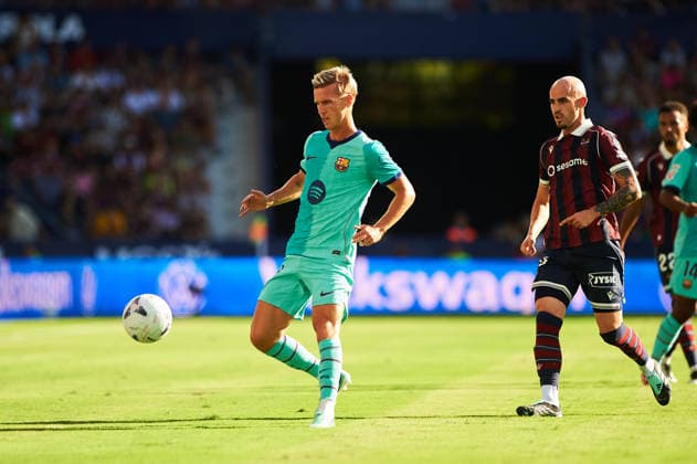 Dani Olmo FC Barcelona, Barca during the LaLiga EA Sports match between Levante UD and FC Barcelona at Estadi Ciutat de Valencia on September 13, 2026 in Valencia, Spain. -