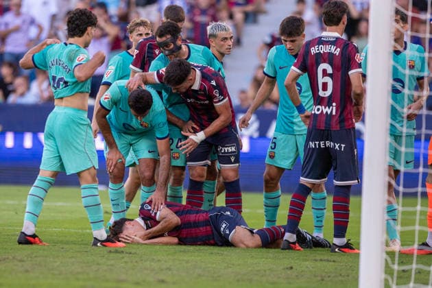 ESP: LaLiga EA Sports UD Levante v FC Barcelona, Barca Jon Ander Olasagasti of Levante during LaLiga EA Sports, between UD Levante v FC Barcelona played at Ciudad de Valencia Stadium in Valencia on September 12, 2026 in Spain; Valencia Spain Futbol Copyright: xAgenciaxLOFx