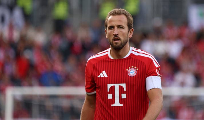 13.09.2026, Fussball, Herren, 1. Bundesliga, Saison 2026 2027, SV 07 Elversberg - FC Bayern München, Harry Kane (FC Bayern München) Elversberg Ursapharm-Arena an der Kaiserlinde Saarland Deutschland Copyright: xFabianxKleerx