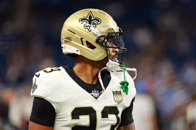 New Orelans vs Detroit Lions DETROIT,MICHIGAN-SEPTEMBER 13: Safety Julian Blackmon (23) of the New Orleans Saints walks on the field during warmups before an NFL, American Football Herren, USA football game between the New Orleans Saints and the Detroit Lions in Detroit, Michigan USA, on Sunday, September 13, 2026 Detroit Michigan United States  Copyright: xAmyxLemusx originalFilename:lemus-neworela260913_npSSe.jpg