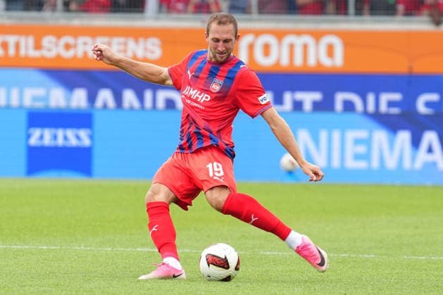 2. Liga, Spieltag 5, Saison 2026 27, FC Heidenheim - Holstein Kiel Jonas Foehrenbach (FC Heidenheim) - FC Heidenheim - Holstein Kiel 2. Liga, Spieltag 5, Saison 2026 27, FC Heidenheim - Holstein Kiel Deutschland, Heidenheim, Voith Arena, 13.09.2026