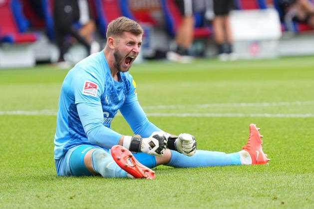 2. Liga, Spieltag 5, Saison 2026 27, FC Heidenheim - Holstein Kiel Timo Weiner (Holstein Kiel)schreit sich den Frust von der Seele - FC Heidenheim - Holstein Kiel 2. Liga, Spieltag 5, Saison 2026 27, FC Heidenheim - Holstein Kiel Deutschland, Heidenheim, Voith Arena, 13.09.2026