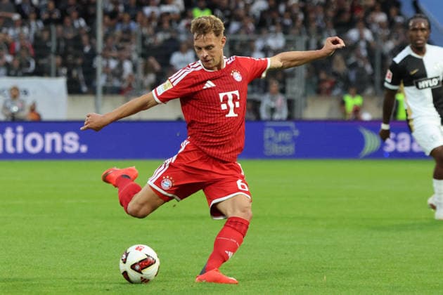 13.09.2026, Fussball, Herren, 1. Bundesliga, Saison 2026 2027, SV 07 Elversberg - FC Bayern München, Joshua Kimmich (FC Bayern München) Elversberg Ursapharm-Arena an der Kaiserlinde Saarland Deutschland (DEU) Copyright: xFabianxKleerx