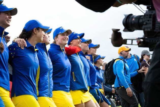 RECORD DATE NOT STATED 13th September 2026; Bernardus Golf, Cromvoirt, Netherlands; Solheim Cup Womens Golf, Final Day; Closing ceremony; Team Europe wins the Solheim Cup 2026; Team Europe Celebrates AnthonyxBenoit