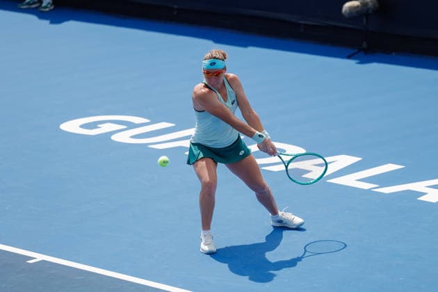 WTA, Tennis Damen GUADALAJARA OPEN 2026 WTA GUADALAJARA OPEN 2026 CAROLE MONNET VS KATRINA SCOTT 13092026 GUADALAJARA, JALISCO. Action photo of Carole Monnet of France, during a qualifying match of the WTA Guadalajara Open 2026, held at the Centro Panamericano de Tenis of Guadalajara, Jalisco, Mexico. Foto de accion de Carole Monnet de Francia, durante juego de qualy del WTA Guadalajara Open 2026 celebrado en el Centro Panamericano de Tenis de Guadalajara, Jalisco, Mexico PHOTO BY IMAGENSHOP AGENCIA FOTOGRAFICA GUADALAJARA JALISCO MEXICO Copyright: xJorgexReyesx