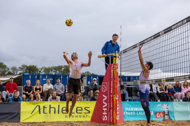 13.09.2026 Beachvolleyball 1. Beachclub Kiel e.V. Deutsche Mixed Meisterschaften Justus Odebrecht (li.), Kai Pilz Kiel Beachanlage Nordmarksportfeld Schleswig Holstein Deutschland