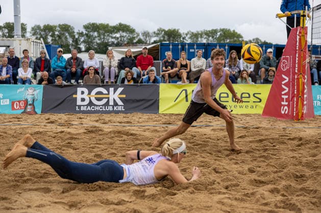 13.09.2026 Beachvolleyball 1. Beachclub Kiel e.V. Deutsche Mixed Meisterschaften Anna Behlen (li.), Justus Odebrecht Kiel Beachanlage Nordmarksportfeld Schleswig Holstein Deutschland