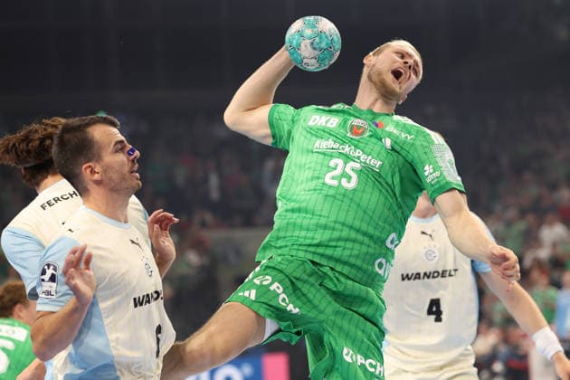 13.09.2026, xBHAx, Handball, Opel HBL, Saison 2026 2027, 1.HBL, Füchse Berlin - VfL Gummersbach, Max-Schmeling-Halle: Matthes Langhoff (Füchse Berlin 25) im Angriff Berlin Deutschkand
