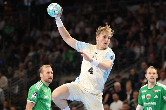 13.09.2026, xBHAx, Handball, Opel HBL, Saison 2026 2027, 1.HBL, Füchse Berlin - VfL Gummersbach, Max-Schmeling-Halle: Ellidi Snaer Vidarsson (VfL Gummersbach 4) im Angriff Berlin Deutschkand