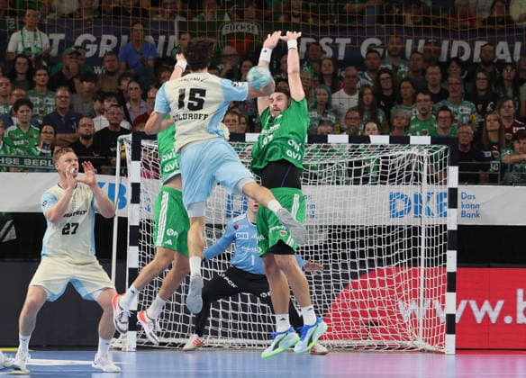 GER HBL Saison 2026 2027 FÜCHSE Berlin vs. VfL Gummersbach, 13.09.26, MAX-SCHMELING-HALLE, Berlin, Miro SCHLUROFF (VfL Gummersbach 15), Schluroff-Peitsche